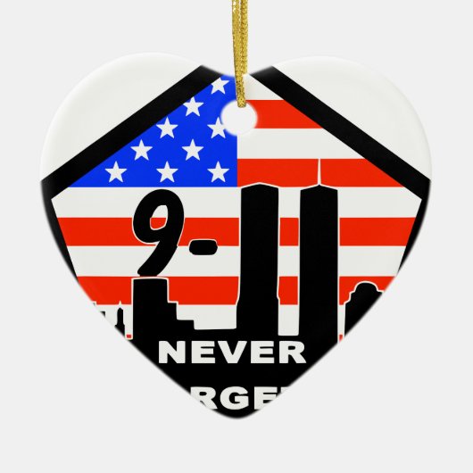 911 Vergessen Sie nie Keramik Ornament (Vorne)