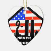 911 Vergessen Sie nie Keramik Ornament (Links)