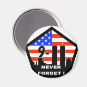 911 Vergessen Sie nie Magnet (Vorderseite/Rückseite)