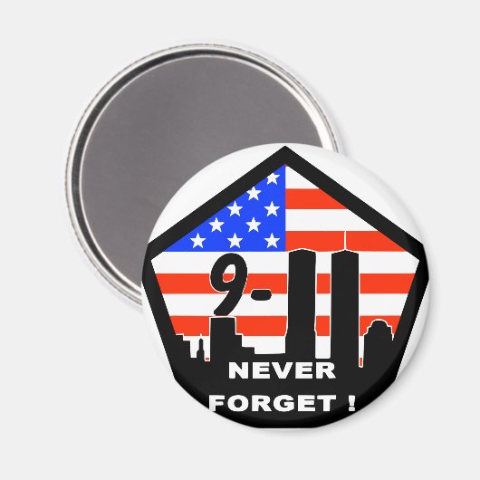 911 Vergessen Sie nie Magnet (Vorderseite/Rückseite)