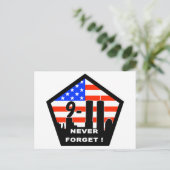 911 Vergessen Sie nie Postkarte (Stehend Vorderseite)