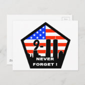 911 Vergessen Sie nie Postkarte (Vorne/Hinten)