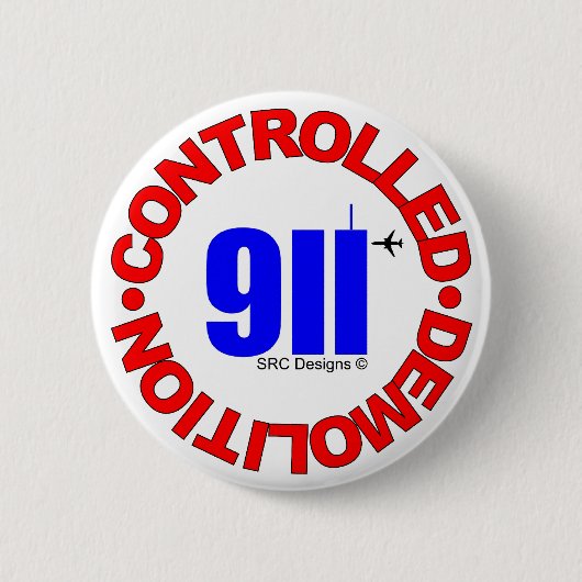 911 VERSCHWÖRUNGS-KNOPF BUTTON (Vorderseite)