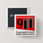 911 Verschwörungs-Knöpfe Button (Vorne & Hinten)