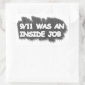 911 war ein Innendienst Rechteckiger Aufkleber (Tasche)