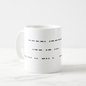 911 waren ein Insider-Job (Morsealphabet) Kaffeetasse (Vorderseite Links)