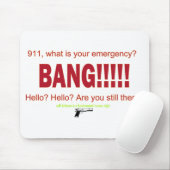 911, was ist dein Notfall? Mousepad (Mit Mouse)