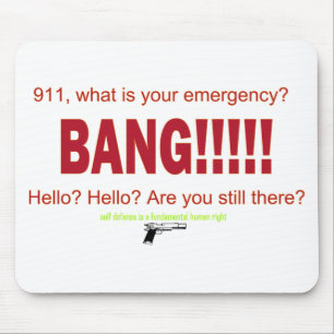911, was ist dein Notfall? Mousepad
