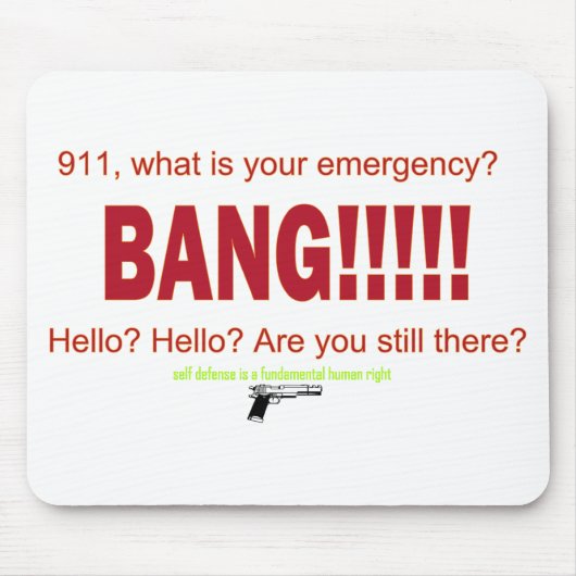 911, was ist dein Notfall? Mousepad (Vorne)