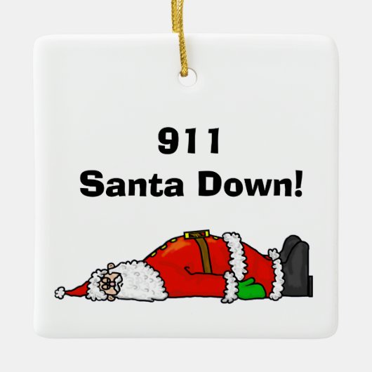 911 Weihnachts-Weihnachtsschmuck Keramikornament (Vorderseite)