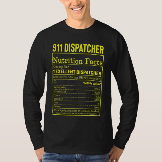 911 Wertschätzung für Dispatcher Woche - Nährwertd T-Shirt (Vorderseite)