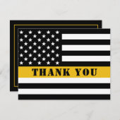 911 Wertsteigerung der Thin-Gold-Line-Flagge für d Dankeskarte (Vorne/Hinten)