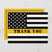 911 Wertsteigerung der Thin-Gold-Line-Flagge für d Dankeskarte (Vorne/Hinten)