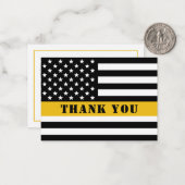 911 Wertsteigerung der Thin-Gold-Line-Flagge für d Mitteilungskarte (Vorderseite/Rückseite Beispiel)