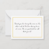 911 Wertsteigerung der Thin-Gold-Line-Flagge für d Mitteilungskarte (Rückseite)