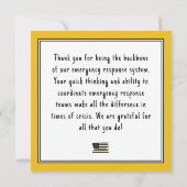 911 Wertsteigerung der Thin-Gold-Linie für den Dis Dankeskarte (Rückseite)