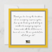 911 Wertsteigerung der Thin-Gold-Linie für den Dis Mitteilungskarte (Rückseite)