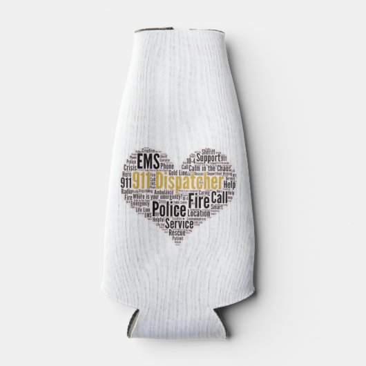 911 Word-Cloud für den Datenaustausch Flaschenkühler (Vorderseite)