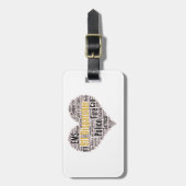 911 Word-Cloud für den Datenaustausch Gepäckanhänger (Vorderseite vertikal)