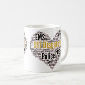 911 Word-Cloud für den Datenaustausch Kaffeetasse (VorderseiteRechts)