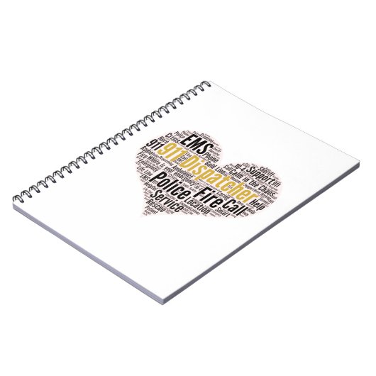 911 Word-Cloud für den Datenaustausch Notizblock (Linke Seite)