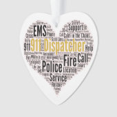 911 Word-Cloud für den Datenaustausch Ornament (Vorderseite)