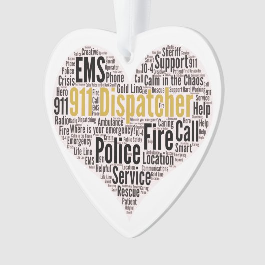911 Word-Cloud für den Datenaustausch Ornament (Vorderseite)