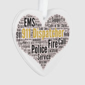 911 Word-Cloud für den Datenaustausch Ornament (Vorderseite)