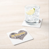 911 Word-Cloud für den Datenaustausch Rechteckiger Pappuntersetzer (Vor Ort)