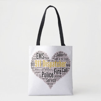 911 Word-Cloud für den Datenaustausch Tasche