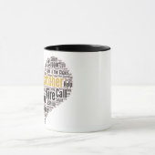 911 Word-Cloud für den Datenaustausch Tasse (Zentrum)