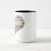 911 Word-Cloud für den Datenaustausch Tasse (Zentrum)