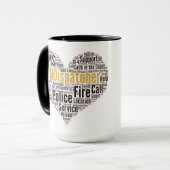 911 Word-Cloud für den Datenaustausch Tasse (Vorderseite Links)