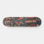 911 WURDE BLAU BEFESTIGT SKATEBOARD (Horizontal)