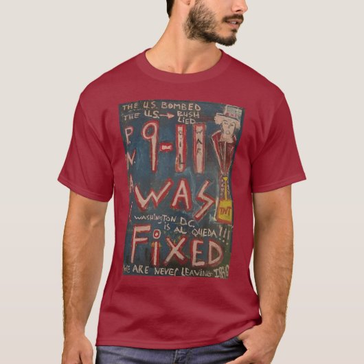 911 WURDE BLAU BEFESTIGT T-Shirt (Vorderseite)