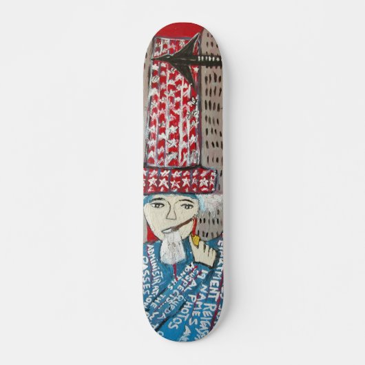 911 WURDE ROT BEHOBEN SKATEBOARD (Vorne)