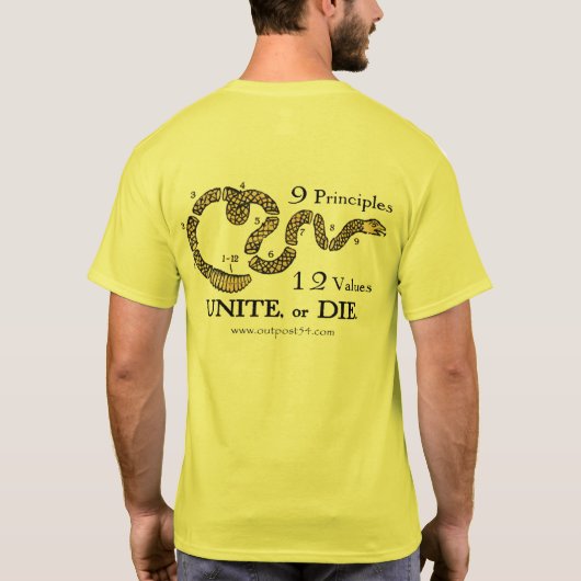 912 Flaggen-Reihe T-Shirt (Rückseite)