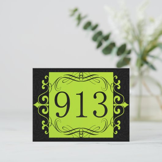 913 Bereichscode Postkarte (Stehend Vorderseite)