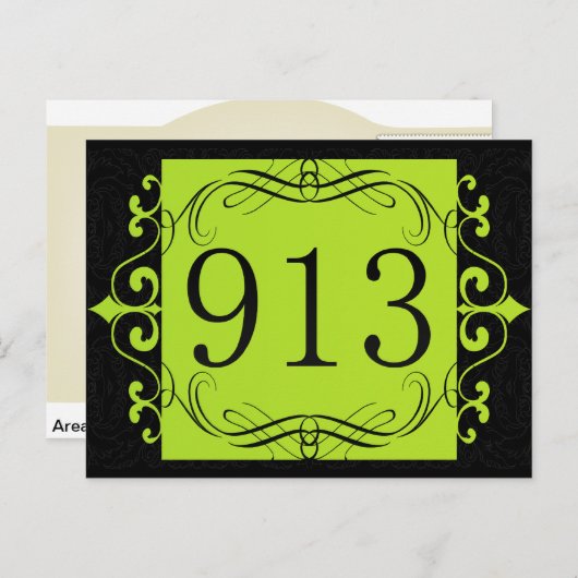 913 Bereichscode Postkarte (Vorne/Hinten)