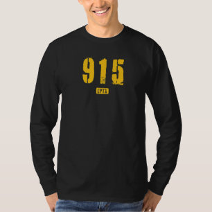 915 EPTX El Paso TX Grobes Schablonen-Design Premi T-Shirt