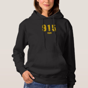 915 EPTX El Paso TX Grobes Schablonendesign Hoodie