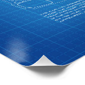 917 Daytona Blueprint Poster (Ecke)