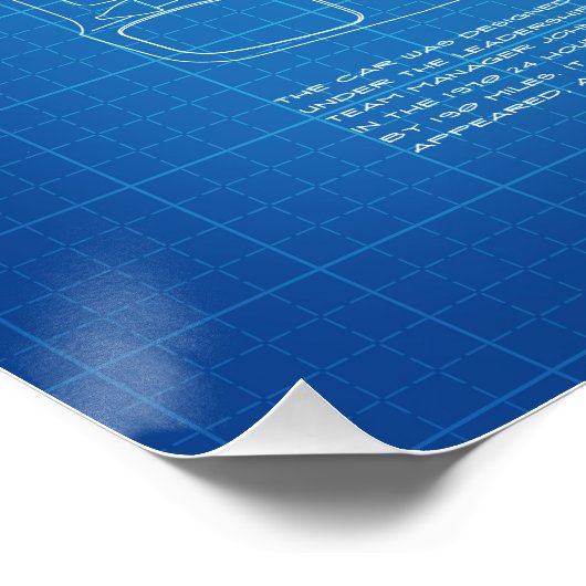 917 Daytona Blueprint Poster (Ecke)