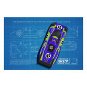 917 Hippie Car Blueprint Poster (Vorderseite)