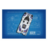 917 Martini Blueprint Poster (Vorderseite)