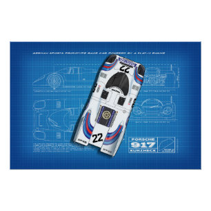 917 Martini Blueprint Poster