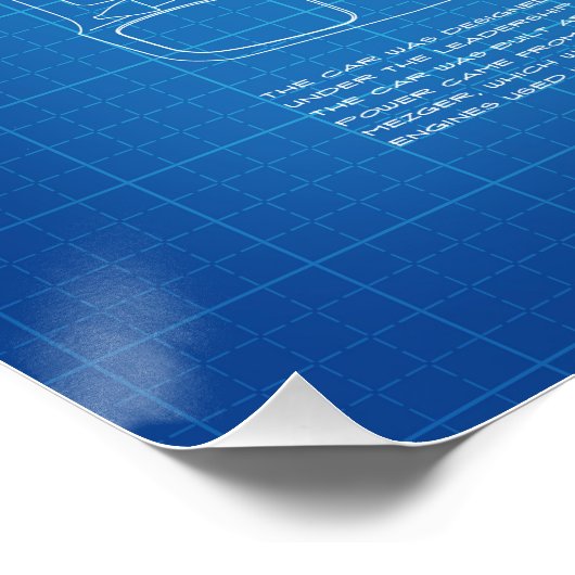 917 Martini Blueprint Poster (Ecke)