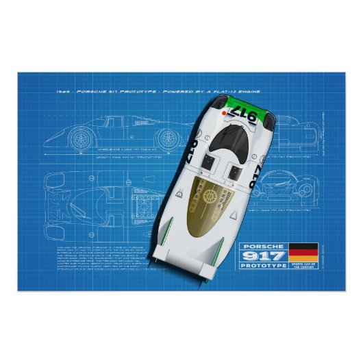 917 Prototype Blueprint Poster (Vorderseite)