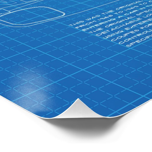 917 Prototype Blueprint Poster (Ecke)