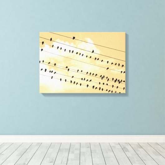 91(1) Vögel Leinwanddruck (Insitu (Holzboden))